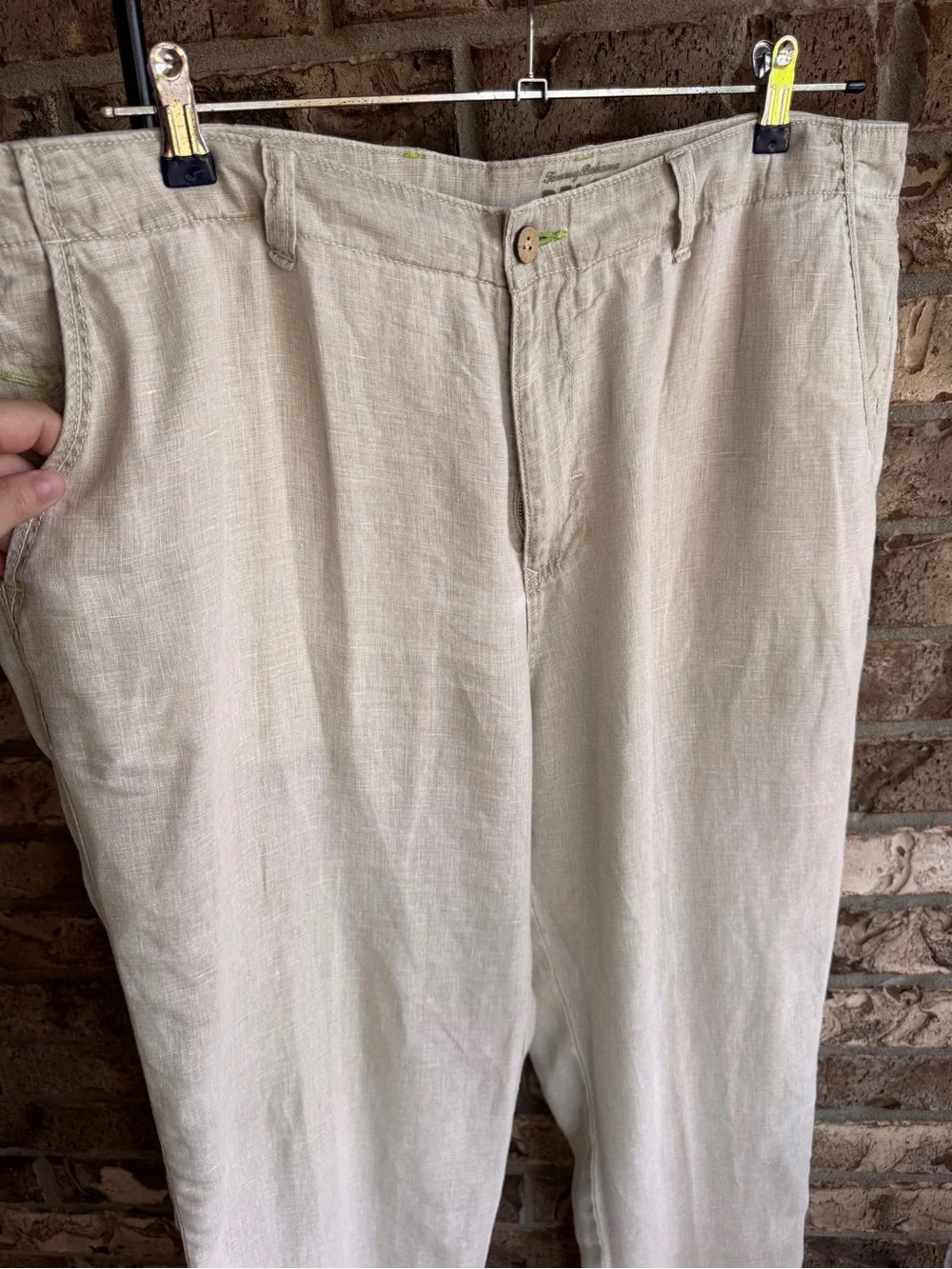 Tommy Bahama Relax Men’s 40x32 100% Linen Pants Beige Resort Casual
